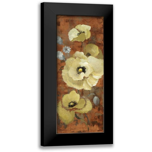 Loreth, Lanie 8x14 Black Modern Framed Museum Art Print Titled - Autumn Poppies II
