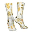 thumbnail image 7 of Bingfone Farm Bee Cute Honey Prirnt Women's Men's Fun Pattern and Solid Crew Socks-1 Pair Pack-Cool & Classic Novelty Design Gifts, 7 of 7