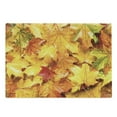 thumbnail image 1 of Fall Cutting Board, Wet Fall Leaves in Rainy Weather Maple Tree Nature in November Change of Seasons Theme, Decorative Tempered Glass Cutting and Serving Board, Large Size, Multicolor, by Ambesonne, 1 of 1