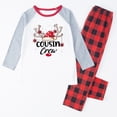 thumbnail image 1 of Conjuntos de pijamas familiares a juego Pijamas navideños con camiseta de manga larga y pantalones Ropa de estar por casa para niños, 1 of 5