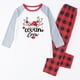 thumbnail image 1 of Conjuntos de pijamas familiares a juego Pijamas navideños con camiseta de manga larga y pantalones Ropa de estar por casa para niños, 1 of 5