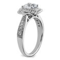 thumbnail image 6 of 14k White Gold 1.52ct. Cushion Unique Halo Moissanite Engagement Ring Size 6.5, 6 of 7