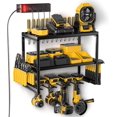 thumbnail image 1 of Power Tool Organizer Min Fast Assembly Slots Layer Heavy Duty Metal & Max lb load Cordless Power Dill Holder in Garage/Workshop/Pegboard/Shed, 1 of 9
