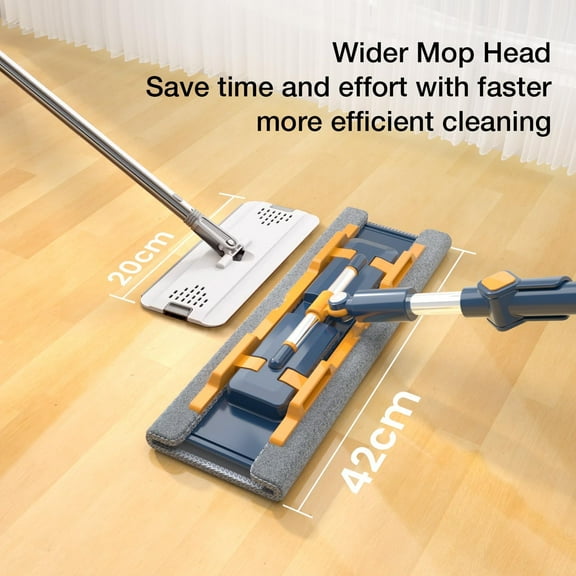 Professional Microfiber Mop with 4 Reusable Pads, Adjustable Handle for Hardwood Floors