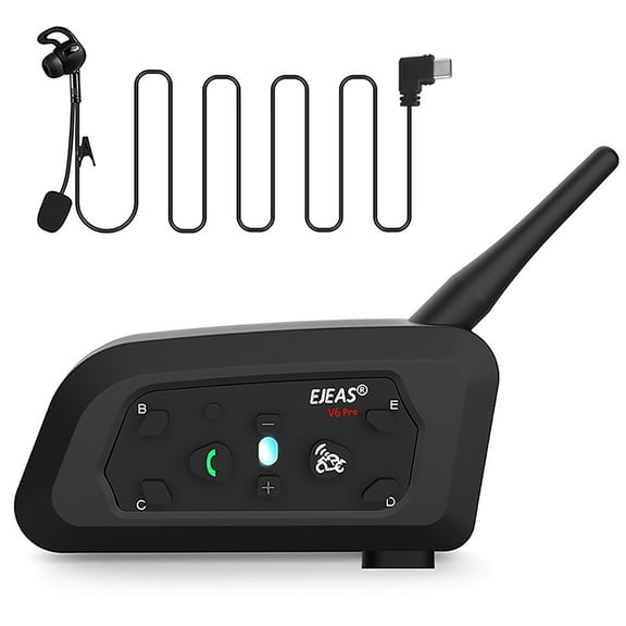 EJEAS V6C 2 People 1200M Wireless Bluetooth Referee Intercom Headset Professional Soccer Football Communication System