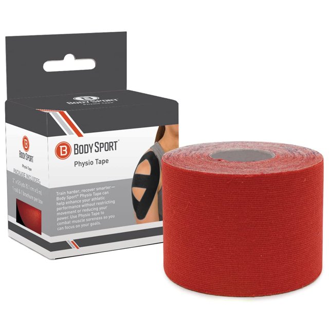 Soporte Physio Tape Body Sport de 5,1 cm x 5 m, color rojo