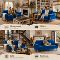 thumbnail image 4 of 70" Velvet Sofa Lofka Modern Sofa for Living Rooms,Bedrooms and Offices Blue 3 Seat Sofa Couch, 4 of 9
