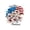 B, variant on 4th of July Decorations - Window Stickers,Glitter Stars Windows Decals Decorations,Removable Self Adhesive for 250th Anniversary Home Glass,Door Surface,Festival Scene,11.81x7.87 Inch