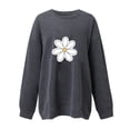 thumbnail image 3 of FamilyThread Womens Long Sleeve Fashion Crewneck Lightweight Sweatshirt Cute Sunflower Graphic Pullover Casual Tops, 3 of 3