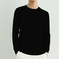 thumbnail image 2 of Mens Sweater Coat Tops Crewneck Long Sleeve Knit Comfort Style Mens Warm Sweaters,Black,M, 2 of 4