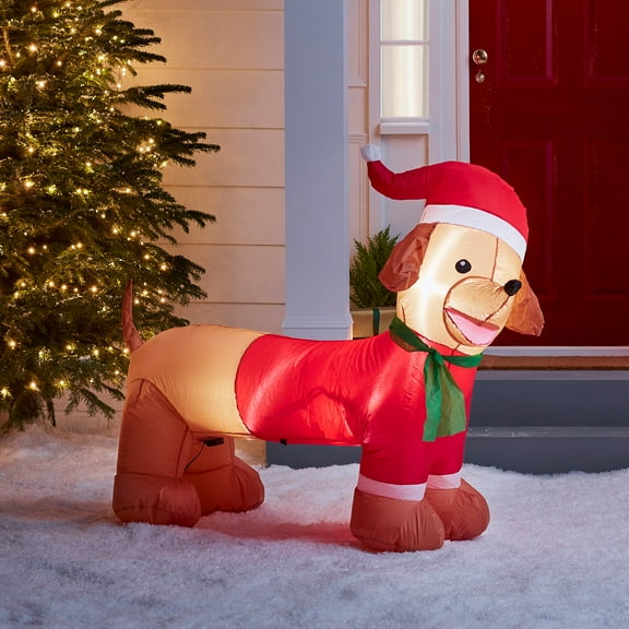 Lights4fun, Inc. Dachshund Dog Outdoor Inflatable
