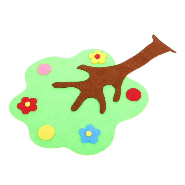 FONDOTIN Green Tree Wall Sticker for Classroom Seasonal Bulletin Board with Easy Install Nonwoven Fabric