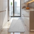 thumbnail image 4 of Gray White Checkered Pattern Kitchen Rug Mat,Kitchen Runner Rugs Non Skid Washable,Decorative Kitchen Floor Mats for Kitchen,Sink,Laundry,17"x47.2", 4 of 7