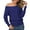BM-24 Royal Blue, variant on Anygrew Womens Off Shoulder Sweater Pullover Sweater For Women Knit Jumper,Periwinkle Blue