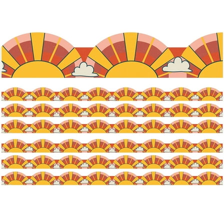 Eureka Adventurer Sunrise Deco Trim, 37 Feet Per Pack, 6 Packs