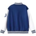 thumbnail image 4 of Chaqueta Disney Venom Varsity para niños de 12 a 13 años, color azul oscuro, 4 of 6