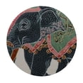 thumbnail image 4 of WYYP Elephant Bandana Diamond Pattern Round Tablecloth with Elastic Edge 100% Polyester Fiber Waterproof White, 4 of 8