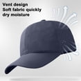 thumbnail image 4 of Eoperou Unisex Baseball Hat Hollow Mesh Solid Color Long Brim Anti-UV Sun Protection Quick Dry Splash-resistant Lightweight Outdoor Cap Women Men Hat, 4 of 8