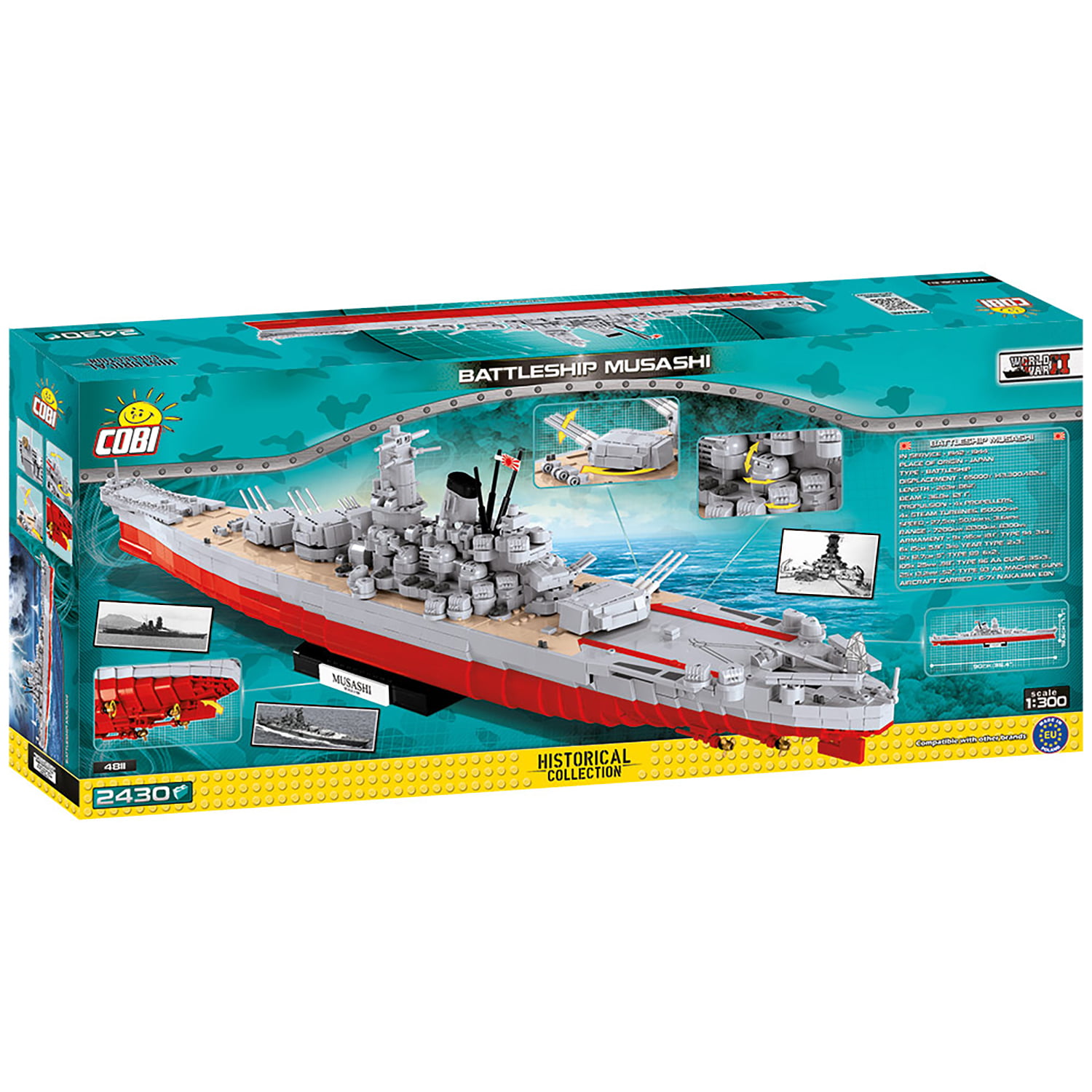 COBI Musashi 4811/Bricks/Warship/nave da guerra/corazzata/BATTLESHIP 