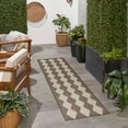 thumbnail image 2 of Nourison Positano 2'2" x 8' Natural Diamond Modern Flatweave Indoor/Outdoor Rug, 2 of 11