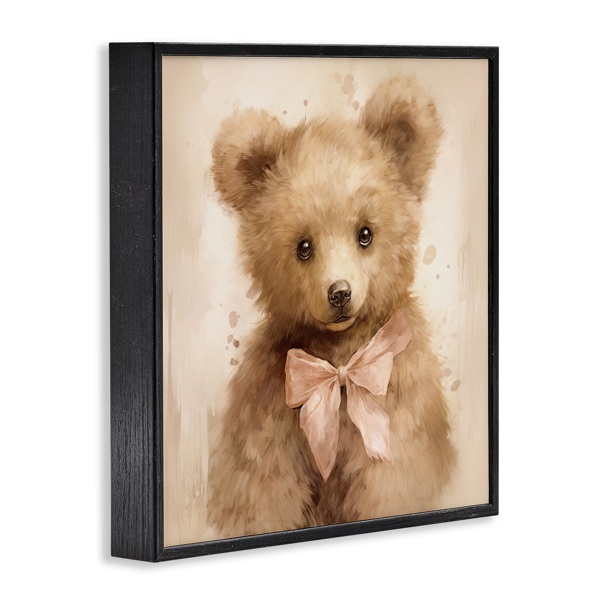 Stupell Industries Little Baby Bear Black Framed Giclee Art, design by Tina LeCour