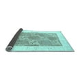 thumbnail image 2 of Ahgly Company Indoor Rectangle Abstract Light Blue Contemporary Area Rugs, 2' x 4', 2 of 4