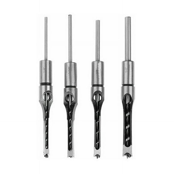 Square Hole Drill Bits Set Of 4 Woodworking Square Hole Drill Bit Square Drilling Mortising Chisel