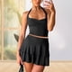thumbnail image 5 of Top Corto + Faldas Mujeres Cami Crop Top + Mini falda Halter Moda Chaleco Top + Conjunto de faldas (Negro L) Cgtredaw Para estrenar, 5 of 7