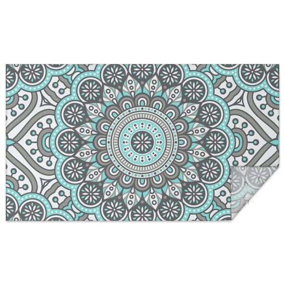 Rectangle Boho Waterproof Tablecloth 60×102 Inch,Bohemian Style Floral Vintage Reusable Indoor/Outdoor Durable Table Cover for Party Kitchen Dinner Room Decor