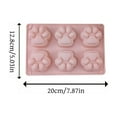 thumbnail image 3 of 1 Pcs Cat Paw Silicone Molds - Non-Stick Food Grade, Paw Mold for Chocolate, Candy, Jelly, Ice Cube, 3 of 6