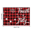 thumbnail image 3 of Qocolhg Independence Day Placemats, Cotton Linen Memorial Day Table Mats Non-Slip Washable American 4th of July Veterans Day Stars Plaid Placemat for Holiday Party Kitchen Dining Table Decor, 3 of 5