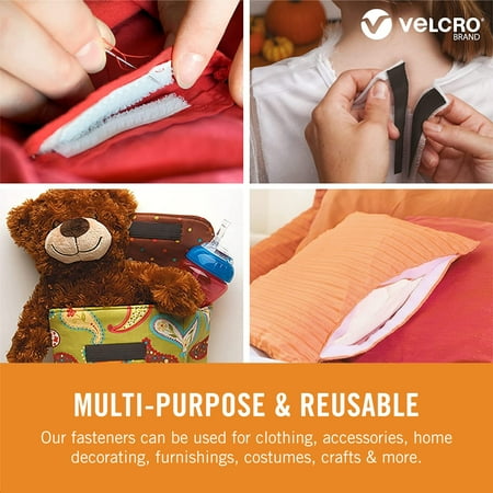 VELCRO Brand Sew On Soft and Flexible 30in x 5/8in Roll White