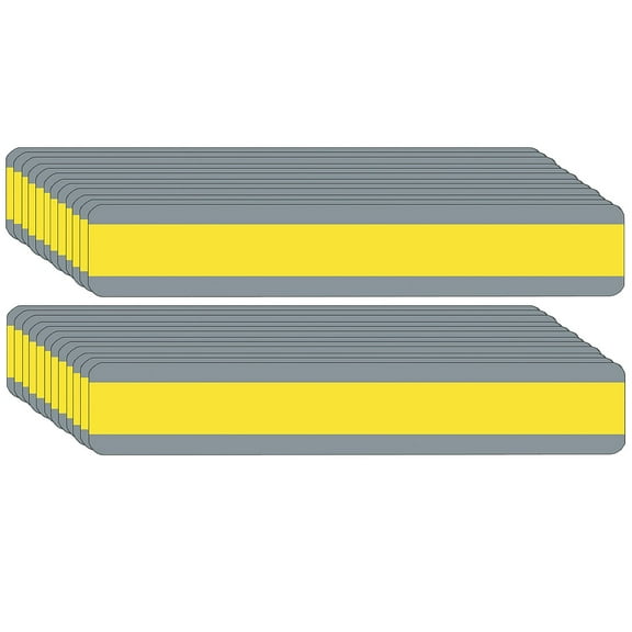 Ashley Productions Double Wide Sentence Strip Reading Guide, 1-1/4" x 7-1/4", Yellow, Pack of 24