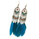 thumbnail image 2 of Minnieouse 1 par de pendientes estilo vintage gotas para los oídos adornos duraderos azul pavo real Azul eléctrico 20Conjunto, 2 of 6