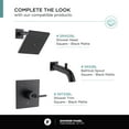 thumbnail image 3 of Fine Fixtures Single Fixed Glass Shower Panel - Clear Tempered Frameless Shower Glass Door 34" W X 74" H Black Finish, 3 of 11