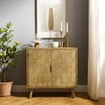thumbnail image 2 of Art Leon 2-Door Accent Cabinet, Light Brown, Modern Chic Style, 35.8 inch Width, 2 of 5