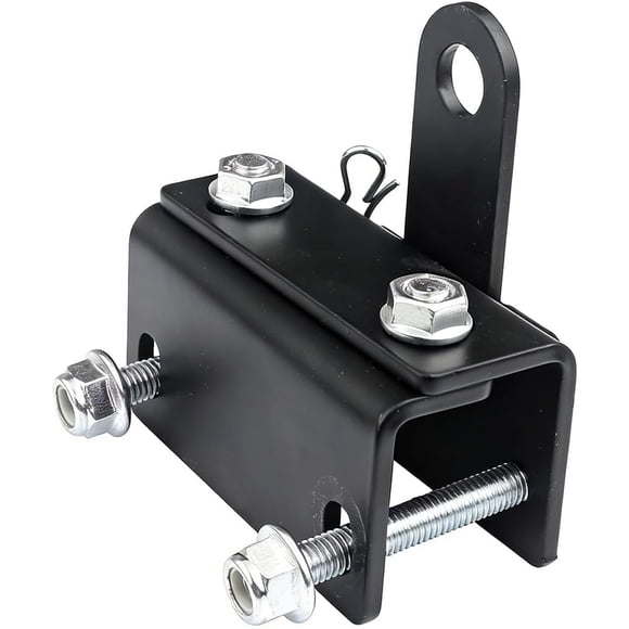1pcs,Universal Snowmobile Bumper Hitch Heavy Duty Adjustable Tow Hitch Sled Trailer Mount for Steel Snowmobile Sled Trailer Accessories Compatible.,Black
