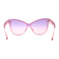 thumbnail image 4 of Womens Oversize Cat Eye Chic Horn Rim Shield Sunglasses Pink Purple Pink, 4 of 4