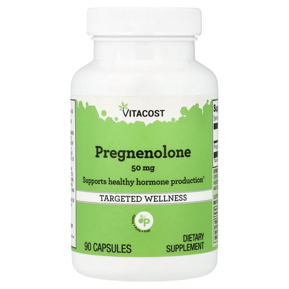 Vitacost Pregnenolone, 50 mg, 90 Capsules