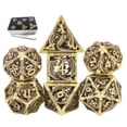 thumbnail image 1 of Juego de dados de metal Dnd Juego de dados de dragón poliédrico hueco Juego de dados de juego de rol de dragones y mazmorras 7Cps con caja de metal de regalo Adecuado para tarjetas de juegos de mesa D, 1 of 5