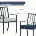 thumbnail image 4 of Mod Furniture Carter 7-Piece Patio Dining Set with Padded Chairs and 29 in. Slat Table, Seats 6, 4 of 12