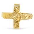 thumbnail image 3 of 15mm 14k Yellow Gold Plated Cross Ring, Size 5.5 + Gift Box, 3 of 7