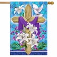thumbnail image 2 of Briarwood Lane Easter Lily Cross Holiday House Flag, 2 of 4