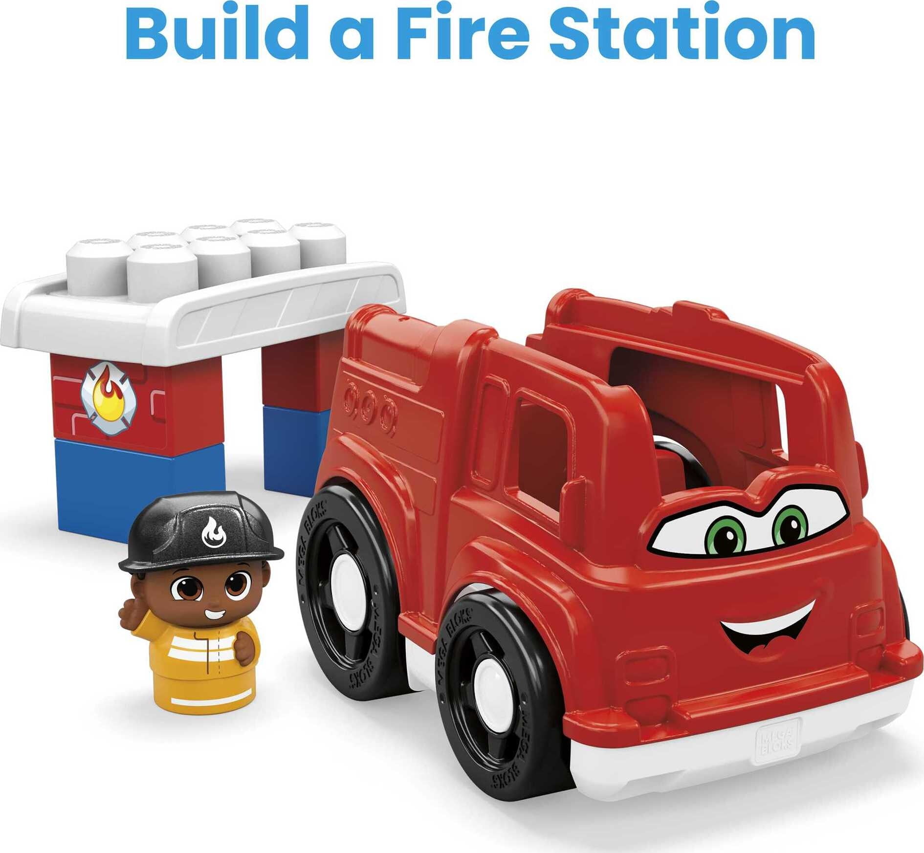 Mega Bloks First Builders Freddy Firetruck with Big Building