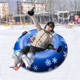 thumbnail image 3 of Esquí Inflable Con Asa De Remolque Anillo De Esquí Resistente Al Frío De Pvc Tubo De Nieve Inflable Juguetes De Nieve De Navidad Para Niños Y Adultos Yuarrent HA046117-03, 3 of 6