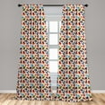 thumbnail image 5 of Ambesonne Space Curtains, Cartoon with Spaceships, Pair of 28"x63", Multicolor, 5 of 5