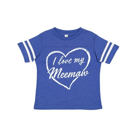 

Inktastic I Love My Meemaw in White Chalk Heart Gift Toddler Boy or Toddler Girl T-Shirt