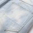 thumbnail image 6 of HOMADLES Mens Jean Shorts Relaxed Fit Denim Shorts Button Straight Leg Short Pants with Pocket, Light Blue S, 6 of 8