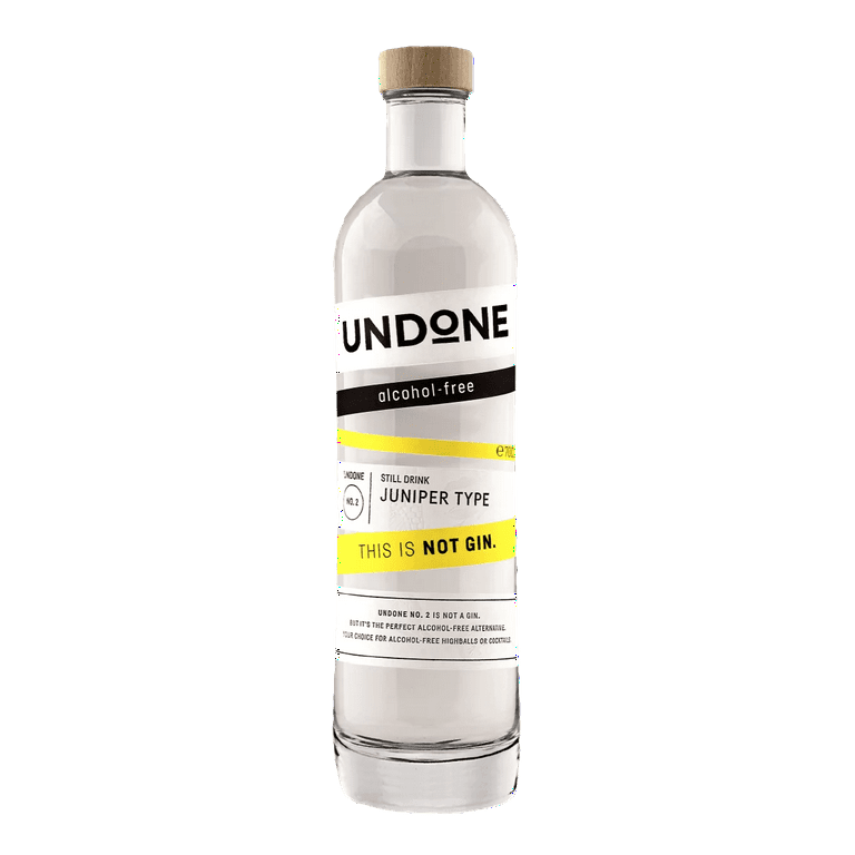 UNDONE No.2 THIS IS NOT GIN - Juniper Type Non Alcoholic Spirits (750 mL) |  Zero Proof | Alcohol Free Gin Beverage For Cocktails | Non-alcoholic Gin  Alternative