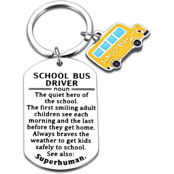 School Bus Driver Appreciation Gifts - Bulk Appreciation Keychain Retirement and Birthday Gifts for Men, Women and Employees